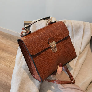 Leather Brown and Gold Bag