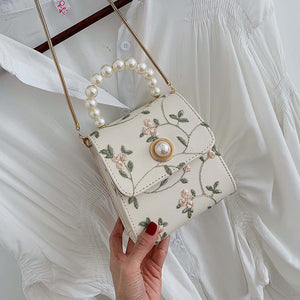 Pearl Bag with Flowers