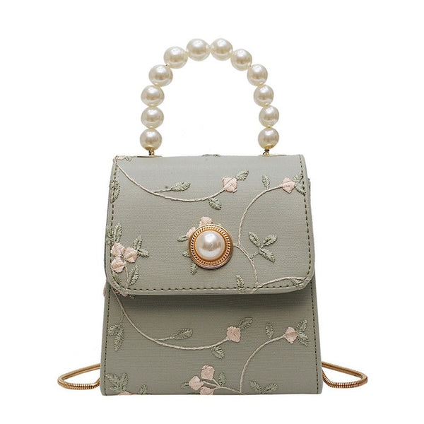 Pearl Bag with Flowers