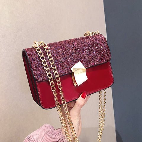 Red Silvery Bag