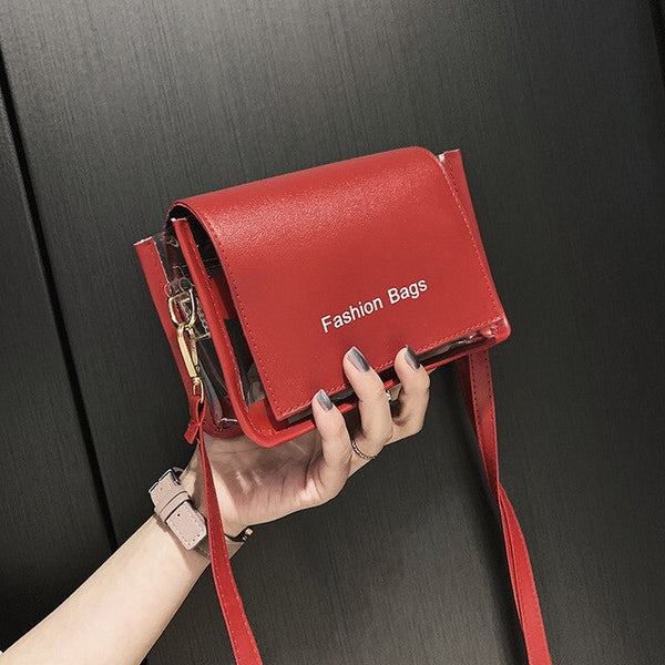 Transparent Red Tagline Bag